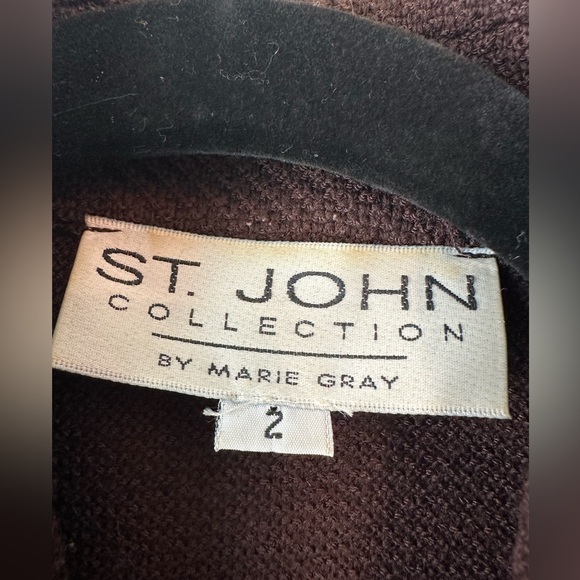 St. John Collection by Marie Gray Vintage Chocolate Brown Suit Set (Size 4) - Picture 5 of 16